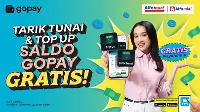 Cara Tarik Tunai & Top Up GoPay di Alfamart & Alfamidi