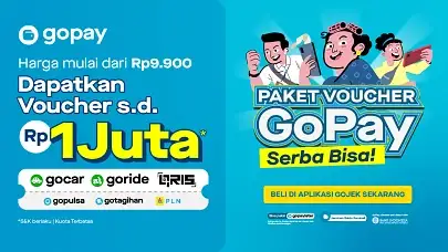 Bayar Apa Aja Lebih Hemat dengan Paket Voucher GoPay - Serba Bisa