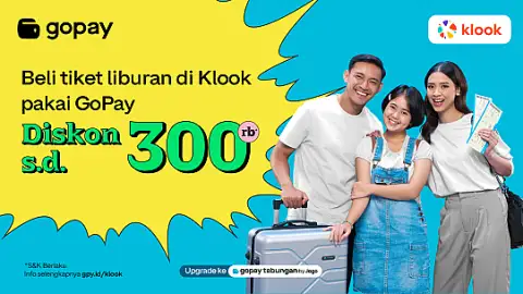 Promo Klook: Diskon hingga 15% (maks. Rp300.000)