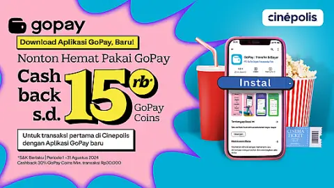 Promo Cinepolis: Cashback 15.000 GoPay Coins