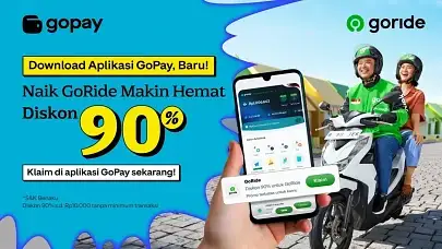 Naik GoRide Makin Hemat, Klaim Vouchernya di Aplikasi GoPay Sekarang & Dapetin Diskon 90%