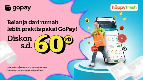 Promo HappyFresh: Diskon hingga Rp60.000