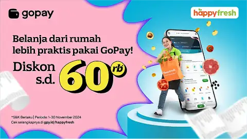 Promo HappyFresh: Diskon hingga Rp60.000