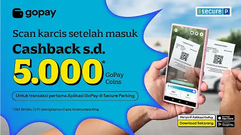 Promo Secure Parking: Cashback hingga 5.000 GoPay Coins