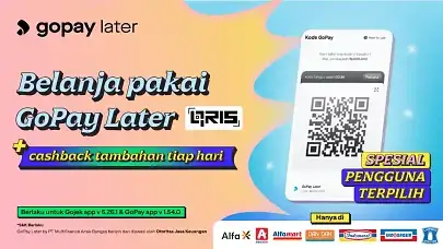 Belanja Lebih Praktis Pakai GoPay Later Offline QRIS, Bayarnya Bulan Depan!