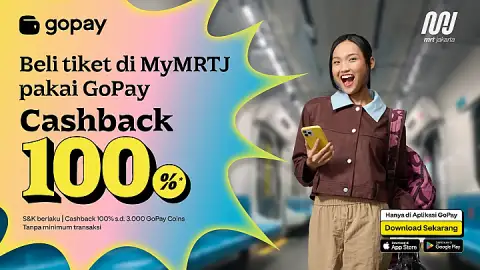 Promo MRT Jakarta: Cashback hingga 10.000 GoPay Coins