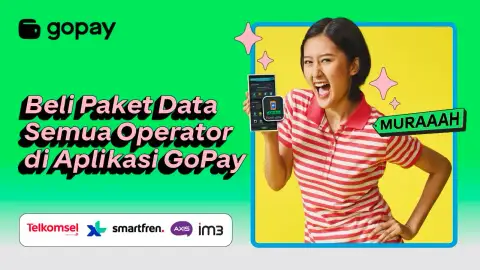 Beli Paket Data Murah Telkomsel, XL, Indosat, AXIS, dan Smartfren di Aplikasi GoPay