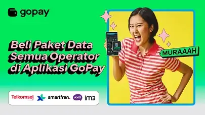 Beli Paket Data Murah Telkomsel, XL, Indosat, AXIS, dan Smartfren di Aplikasi GoPay