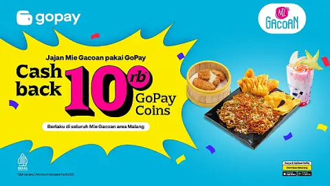 Promo Mie Gacoan: Cashback hingga 10.000 GoPay Coins