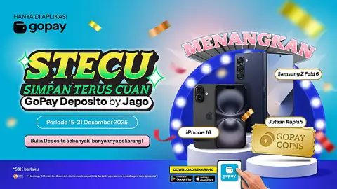 Promo GoPay Deposito by Jago: Simpan Terus Cuan & Rebut Hadiahnya!