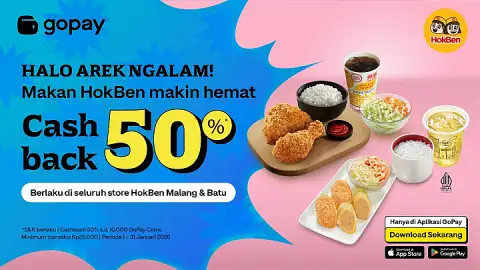 Promo HokBen: Cashback hingga 10.000 GoPay Coins