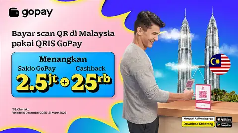 Promo QRIS Cross Border: Cashback hingga 25.000 GoPay Coins