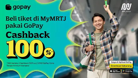 Promo MRT Jakarta: Cashback hingga 10.000 GoPay Coins
