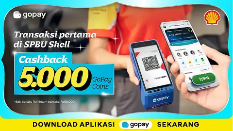 Promo Shell: Cashback 5.000 GoPay Coins