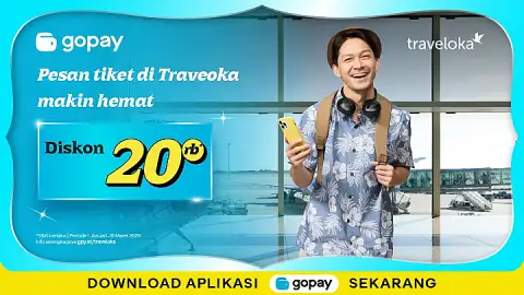 Promo Traveloka: Diskon Rp20.000