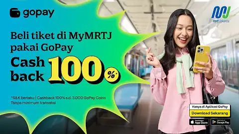 Promo MRT Jakarta: Cashback hingga 10.000 GoPay Coins