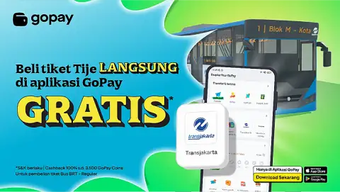 Promo Transjakarta: Cashback 100% Pakai Aplikasi GoPay!