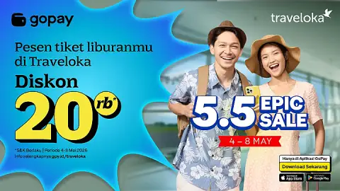 Promo Traveloka: Diskon Rp20.000