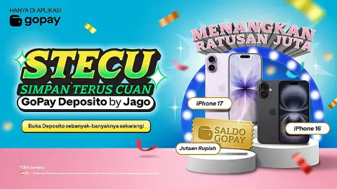 Promo GoPay Deposito by Jago: Cashback hingga 150.000 GoPay Coins