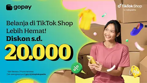 Promo TikTok Shop by Tokopedia: Diskon s.d. Rp20.000