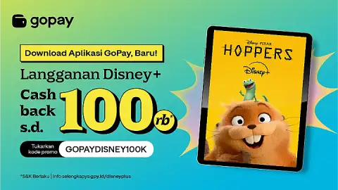 Promo Disney+: Cashback hingga 100.000 GoPay Coins