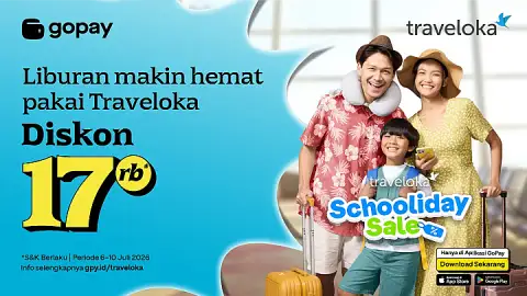 Promo Traveloka: Diskon hingga Rp17.000