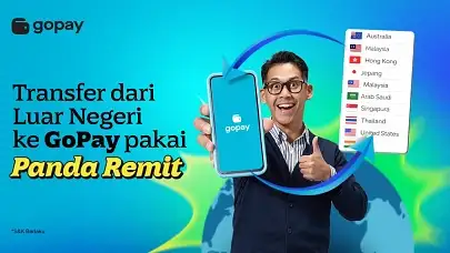 cara transfer dari luar negeri ke gopay pakai panda remit blog gopay