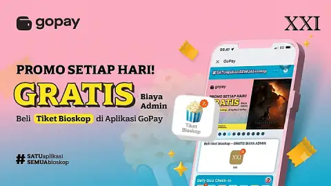 Promo XXI & m.tix: Gratis Biaya Admin hingga Cashback s.d. 10.000