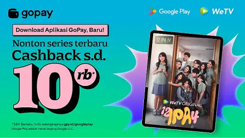 Promo WeTV VIP Pakai GoPay: Voucher Cashback 70%
