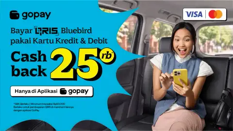 Promo Bluebird: Cashback 25.000 GoPay Coins