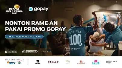 Nikmati Diskon hingga Rp100.000 dari GoPay Saat Nonton Pesta Bola Dunia 2022 Bareng Temenmu!