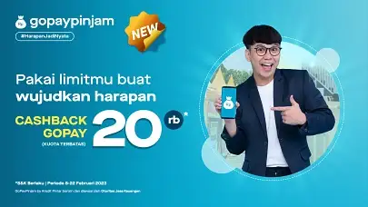 Ada Cashback GoPay Rp20.000 dari GoPayPinjam dengan Pakai Limit Pinjaman, Kuota Terbatas!