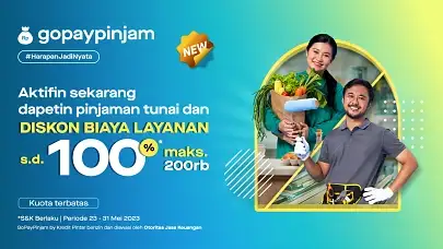 Pakai Limit GoPayPinjam Sekarang, DISKON Biaya Layanan s.d. 100% (Maks. Rp200.000)