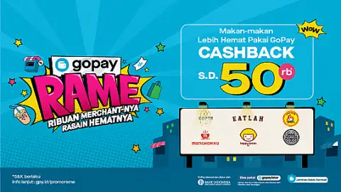Promo Makan-Makan di GoPay RAME, Hemat s.d. Rp50.000